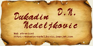 Dukadin Nedeljković vizit kartica